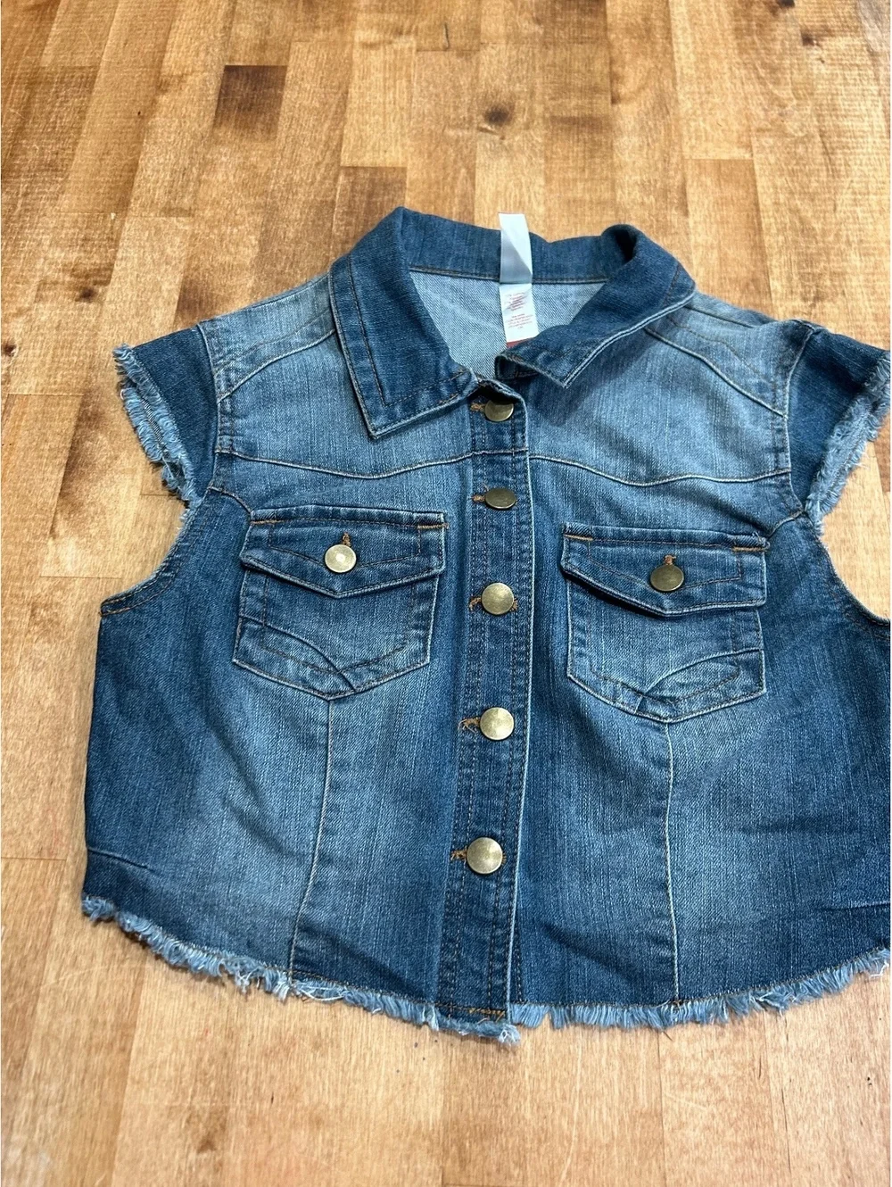 No Boundaries Girls' Denim Vest Size M (7-9)